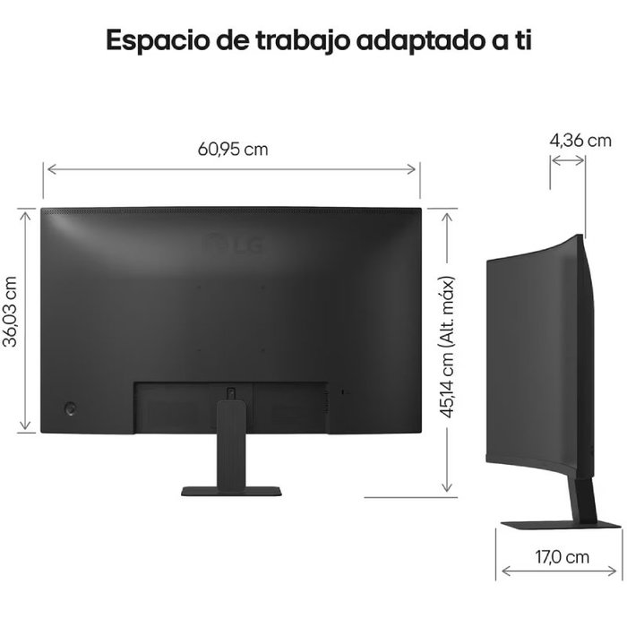 LG 27U421A-B Monitor Curvo 27 pulg. Full HD VA 100 Hz Negro LG 27U421A-B Monitor Curvo 27 pulg. Full HD VA 100 Hz Negro